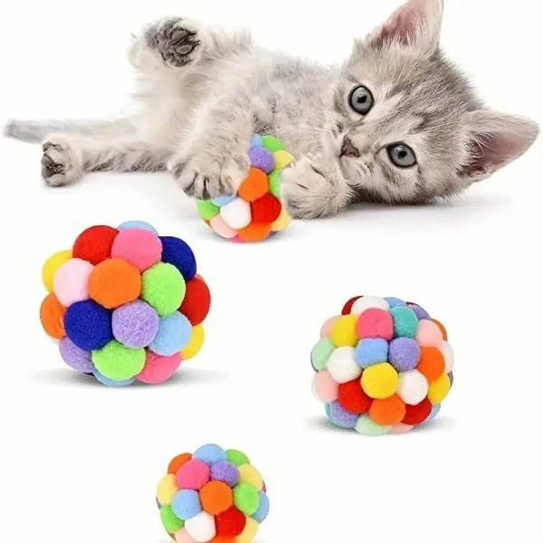 balle chat colorée jouet