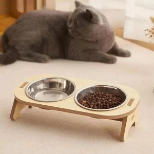 gamelle chat surélevée acier inoxydable