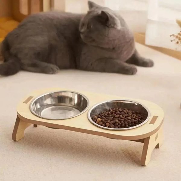 gamelle chat surélevée acier inoxydable