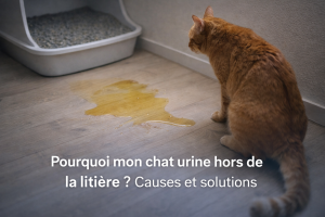 Chat urinant en dehors de sa litière à cause d’un problème de comportement ou de stress
